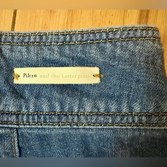 Anthropologie Pilcro & Letterpress Ultra High Rise Wide Leg Cropped Jean Size 31 - Picture 8 of 12